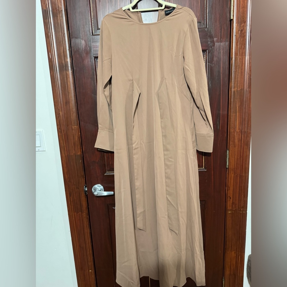 Elegant Tan Maxi Dress